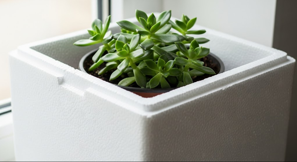 観葉植物の冬越しは発泡スチロールで！防寒活用術