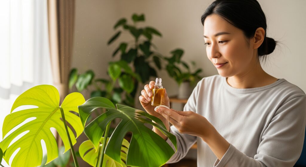 観葉植物の葉っぱの艶出し!オイルの効果と使い方を徹底解説
